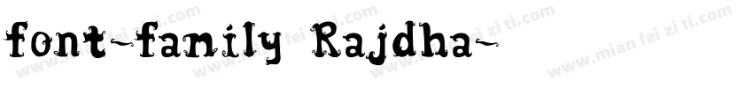 font-family Rajdha字体转换